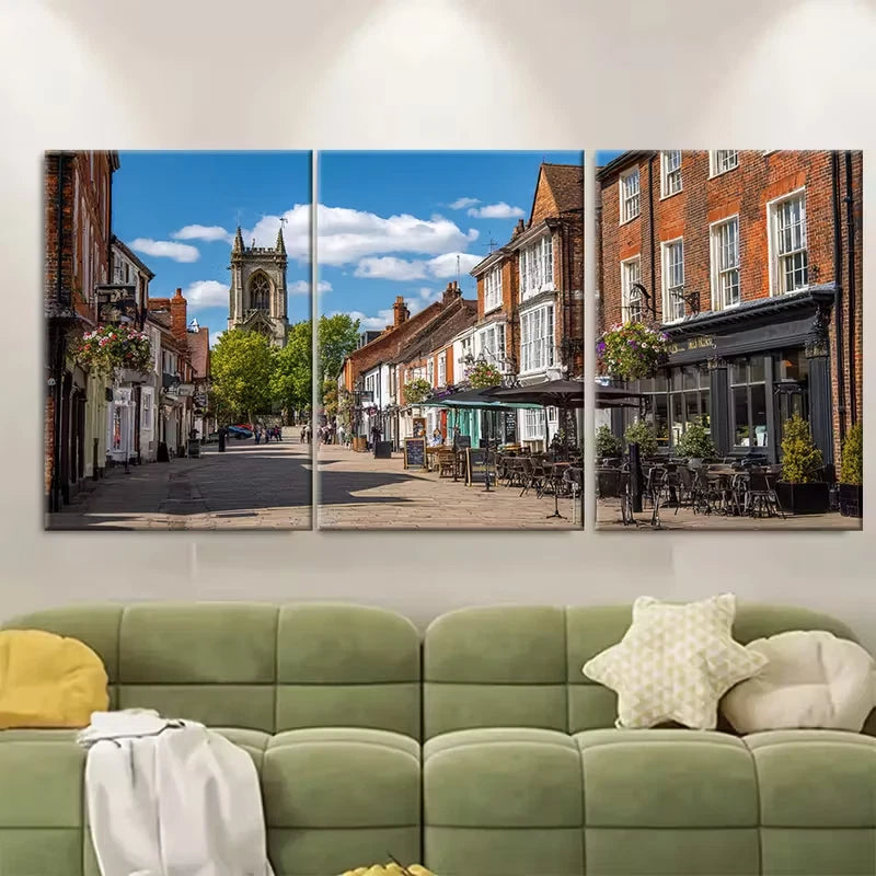 3pcs Milton UK Travel Landscapes Metal Print Ready to Hang Art