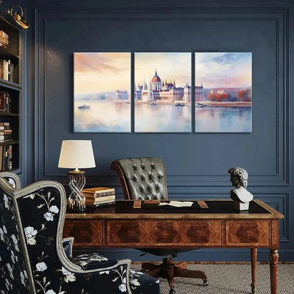 3pcs Architectural Masterpiece Historical Landmark Metal Print Ready to Hang Art - Bella Home Decor