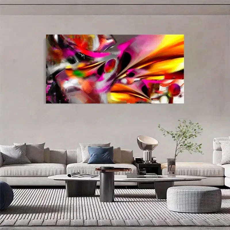Colorful Immersion Retro Wall Art Canvas Office Home Room Framed 120x60cm