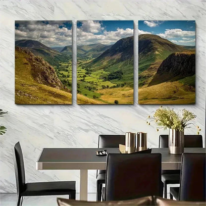3pcs Lake District Landscape Decor Perfect Wall Art Set Canvas Framed 50x70cm - High Quality Print 100% Australian Made Wall Canvas Ready to Hang