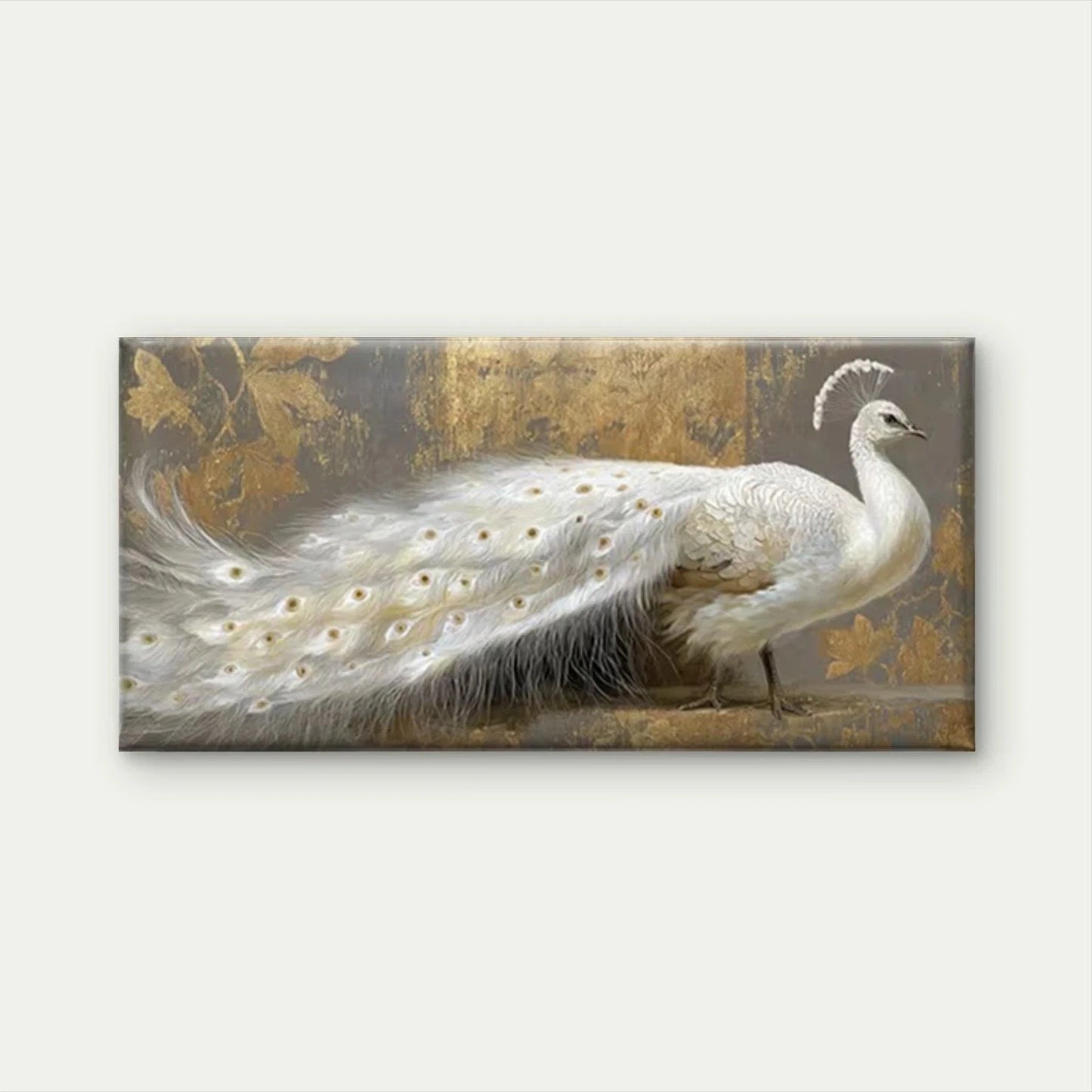 White Pea Rooster Wall Art Canvas Office Home Room Framed 120x60cm