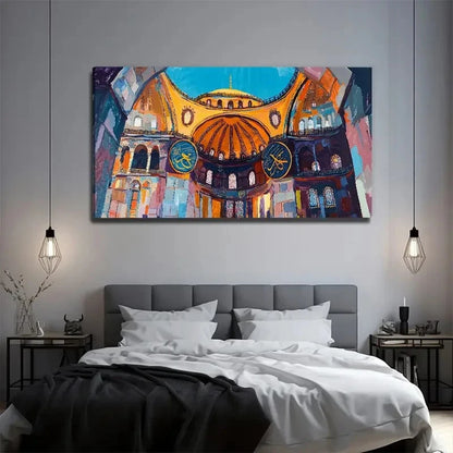 Abstract Colorful Architecture Wall Art Canvas Office Home Room Framed 120x60cm