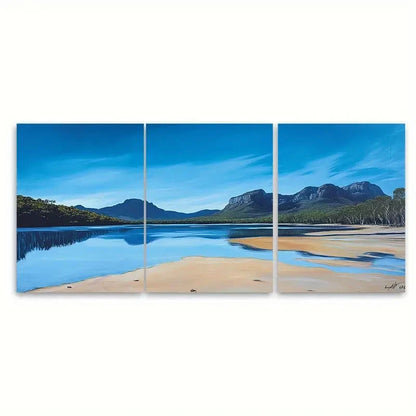3pcs Grampians National Park Australian Nature Wall Art Set Canvas Framed 50x70cm - High Quality Print 100% Australian Made Wall Canvas Ready to Hang