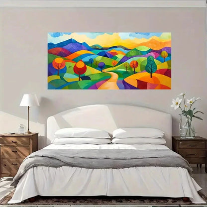 Abstract Landscapes Wall Art Canvas Office Home Room Framed 120x60cm