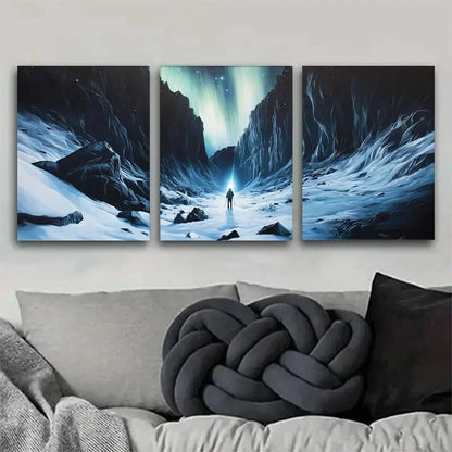 3pcs Deep Immersion in Wilderness Scenes Metal Print Ready to Hang Art - Bella Home Decor