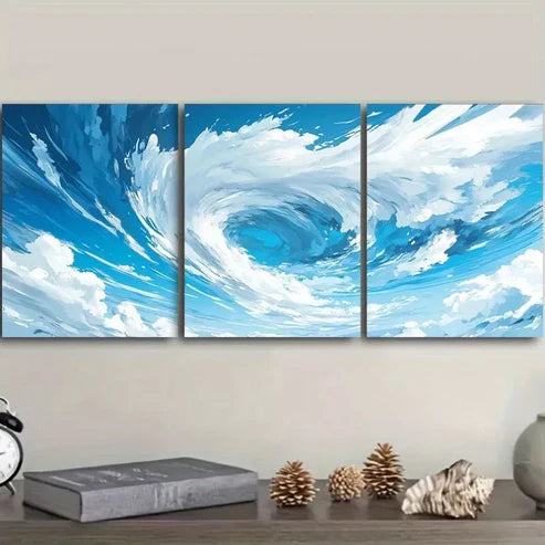 3pcs Colorful Abstract Dreamy Starry Sky Wall Wall Art Canvas Unframed - High Quality Print 100% Australian Made Wall Canvas - Bella Home Decor