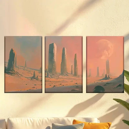 3pcs Stunning Sunset Beach Wall Art Set Canvas Unframed – High Quality Print 100% Australian Made Wall Canvas