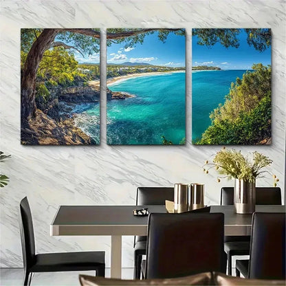 3pcs Australia Noosa Heads National Park Metal Print Ready to Hang Art - Bella Home Decor