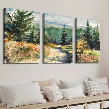 3pcs Vitality of Nature and Forest Scenery Wall Art Set Canvas Unframed - High Quality Print 100% Australian Made Wall Canvas