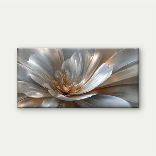 Flowering Elegance Glistening Wall Art Canvas Office Home Room Framed 120x60cm