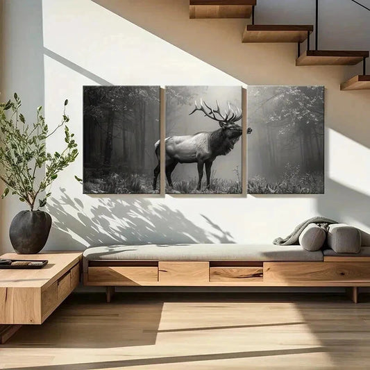 3pcs Misty Forest Scene Nature Splendor Wall Art Set Canvas Framed 40x60cm - High Quality Print 100% Australian Made Wall Canvas Ready to Hang