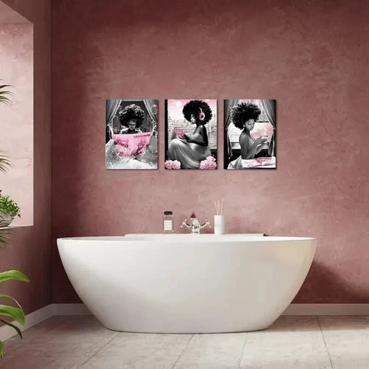 3pcs African American Women inspirational Metal Print Ready to Hang Art