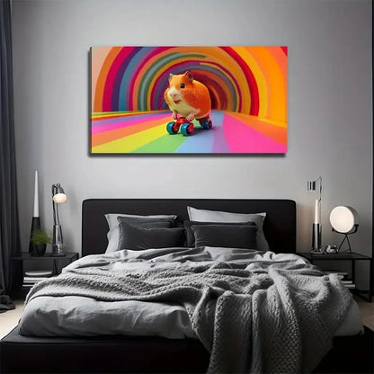 Colorful Design Whimsical Moles Wall Art Canvas Office Home Room Framed 120x60cm