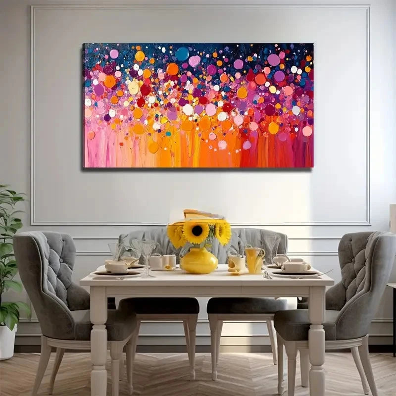 Color Polpok Paint Perfect Wall Art Canvas Office Home Room Framed 120x60cm