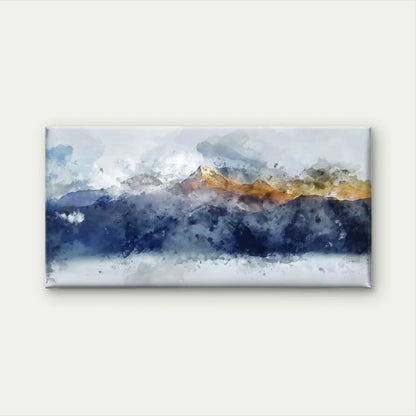 Blue & Green Abstract Nature Wall Art Canvas Office Home Room Framed 120x60cm