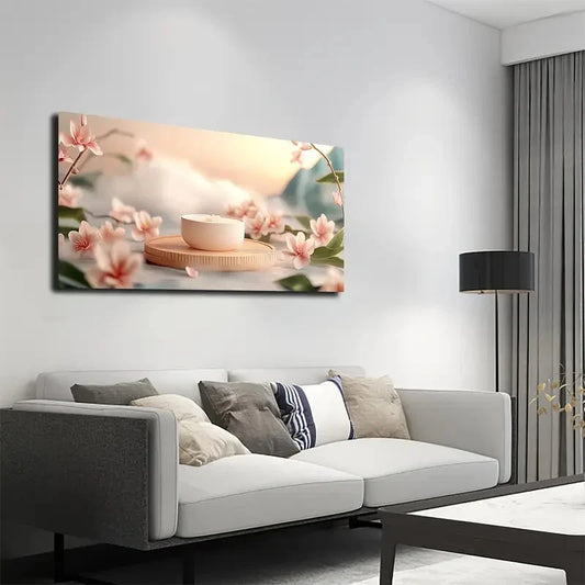 Modern Minimalist White Bowl Wall Art canvas office home room framed 120x60cm