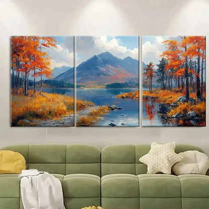 3pcs Connemara National Park VG Wall Art Set Canvas Framed 50x70cm - High Quality Print 100% Australian Made Wall Canvas Ready to Hang - Bella Home Decor