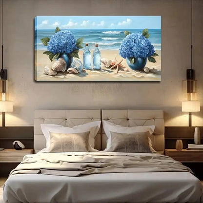 Two Transparent Glass Bottles Wall Art Canvas Office Home Room Framed 120x60cm - Bella Home Decor
