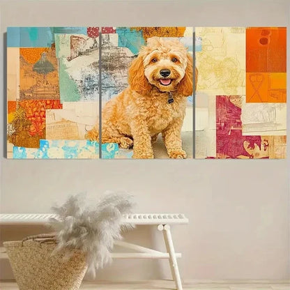 3pcs Doodle Cockapoo Wall Art Set Canvas Unframed - High Quality Print 100% Australian Made Wall Canvas