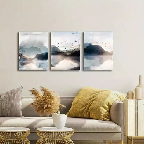 3pcs Watercolor Landscape Art Set Canvas Unframed - High Quality Print 100% Australian Made Wall Canvas