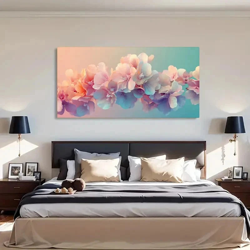 Deco Soft Paste Petals Wall Art Canvas Office Home Room Framed 120x60cm