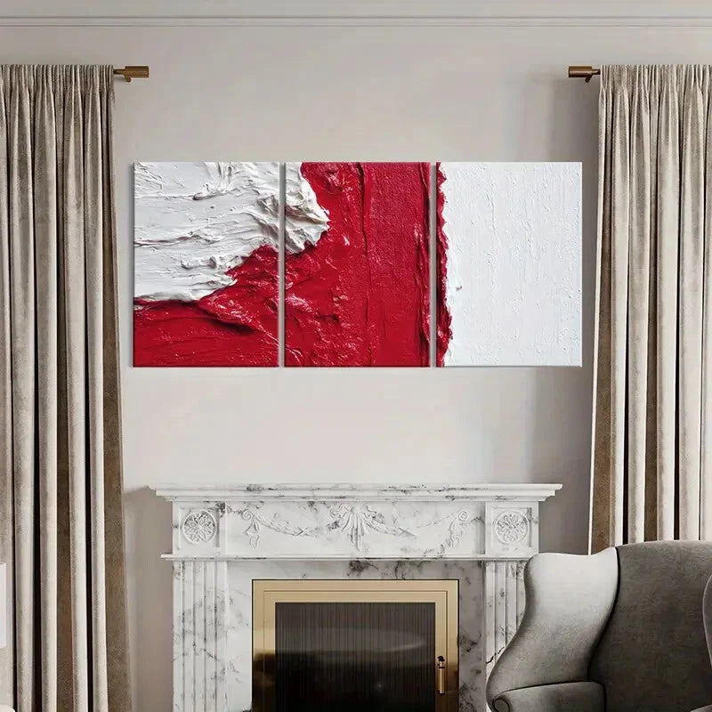 3pcs Abstract Art Contemporary Design Poster Metal Print Ready to Hang Art - Bella Home Decor