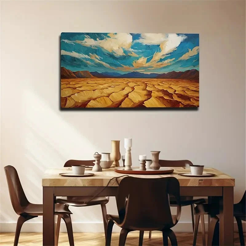 Surface Texture Rough Land Wall Art Canvas Office Home Room Framed 120x60cm