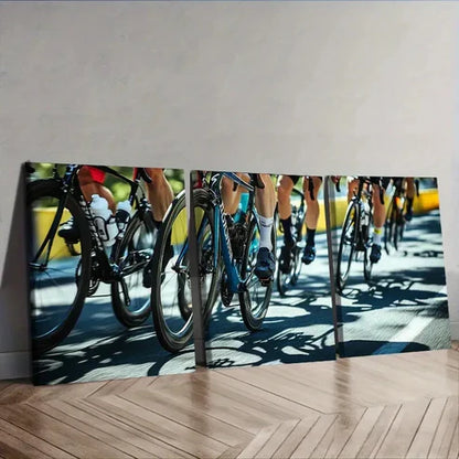 3pcs A Bicycle race Wall Art Canvas Unframed - High Quality Print 100% Australian Made Wall Canvas - Bella Home Decor