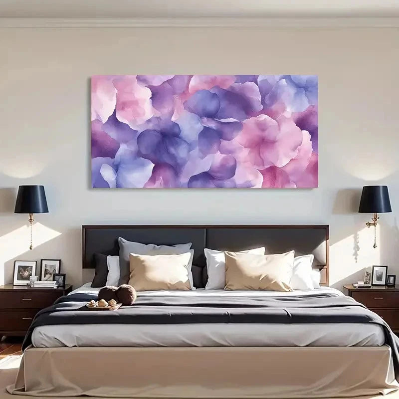 Soft Pastel Flowers Watercolor Wall Art Canvas Office Home Room Framed 120x60cm