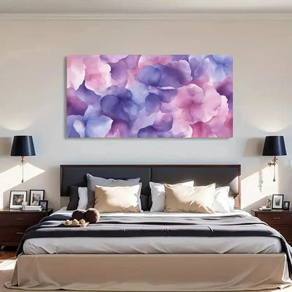 Soft Pastel Flowers Watercolor Wall Art Canvas Office Home Room Framed 120x60cm