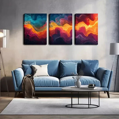 3pcs Abstract Patterns, Cloud and Light Wall Art Canvas Unframed - High Quality Print 100% Australian Made Wall Canvas - Bella Home Decor