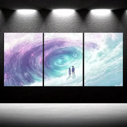 3pcs Starry Night & Ocean Surface Wall Art Canvas Unframed - High Quality Print 100% Australian Made Wall Canvas