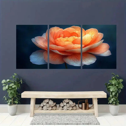 3pcs Vibrant Begonia Flower Prints Metal Print Ready to Hang Art - Bella Home Decor