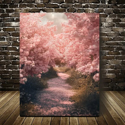 Beautiful Cherry Blossom Lush Pink Blossom Forest 40x60cm Metal Print Ready to Hang - Bella Home Decor