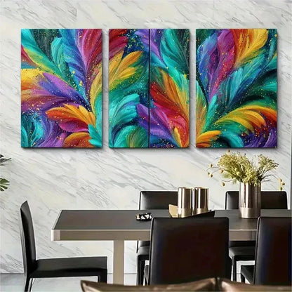 3pcs Vibrant Colors Abstract Modern Perfect Wall Art Set Canvas Framed 50x70cm - High Quality Print 100% Australian Made Wall Canvas Ready to Hang