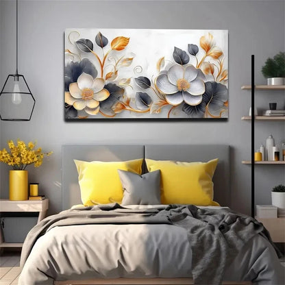 Scenic Flower Landscape Modern Wall Art Canvas Office Home Room Framed 120x60cm