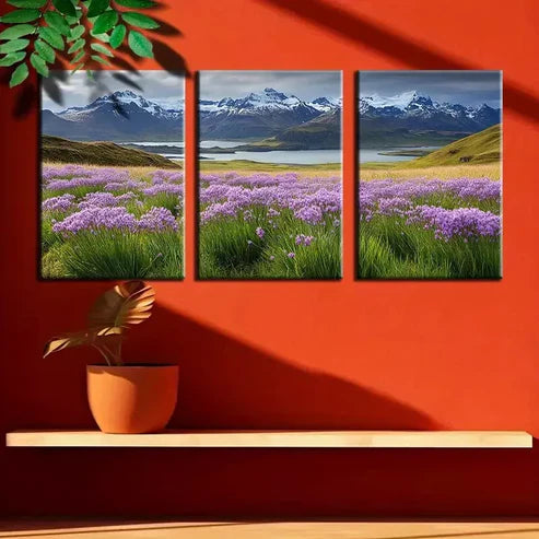 3pcs Mountains And Rivers Wall Art Canvas Unframed - High Quality Print 100% Australian Made Wall Canvas