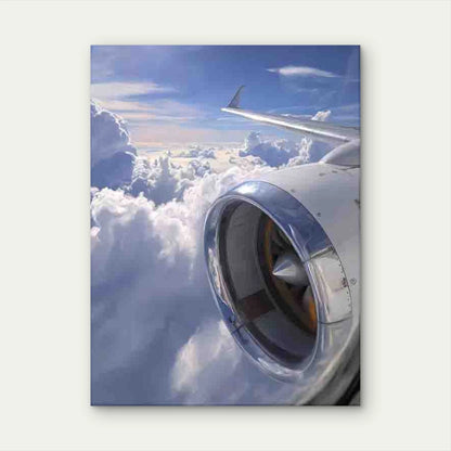 Featuring an Airplane Wing Metal Print Ready to Hang