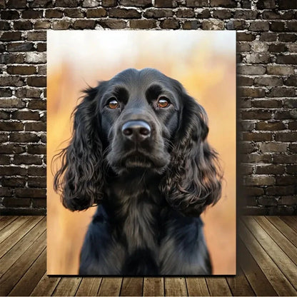 Beautiful English Cocker Spaniel Painting 40x60cm Metal Print Ready to Hang - Bella Home Decor