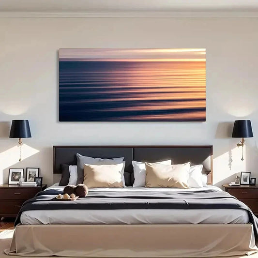 Minimalist Ocean Seaside Wall Art Canvas Office Home Room Framed 120x60cm