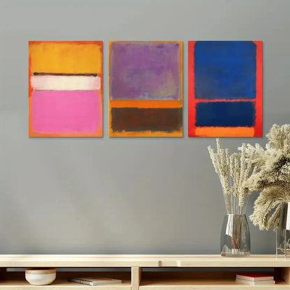 3pcs Abstract Minimal Art Painting Metal Print Ready to Hang Art - Bella Home Decor