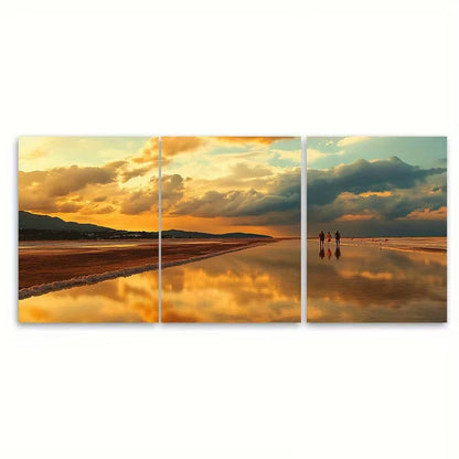 3pcs Turneresque atmosphere the Balearic Island Metal Print Ready to Hang Art