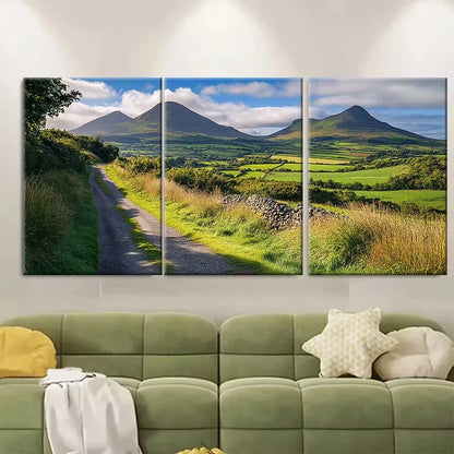 3pcs Mourne Mountains & Northern Ireland Metal Print Ready to Hang Art