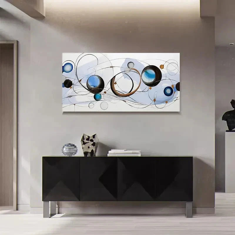 Abstract Geometric Decor Wall Art Canvas Office Home Room Framed 120x60cm