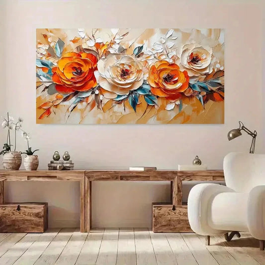 Vibrant Floral Nature Beauty Wall Art Canvas Office Home Room Framed 120x60cm