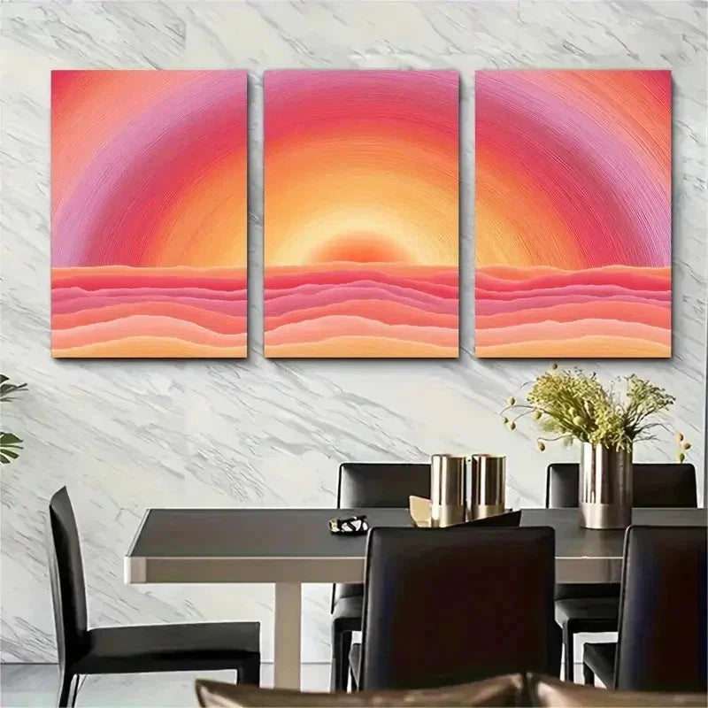3pcs Aesthetic Beach House Trendy Perfect Wall Art Set Canvas Framed 50x70cm - High Quality Print 100% Australian Made Wall Canvas Ready to Hang - Bella Home Decor