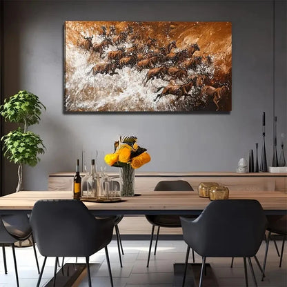 Migratory Animals Perfect Wall Art Canvas Office Home Room Framed 120x60cm
