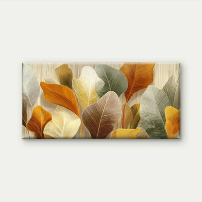 Autumn Leaves Natural Plant Wall Art Canvas Office Home Room Framed 120x60cm