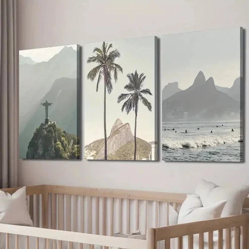 3pcs Rio de Janeiro Brazilian Inspirational Wall Art Canvas Unframed - High Quality Print 100% Australian Made Wall Canvas
