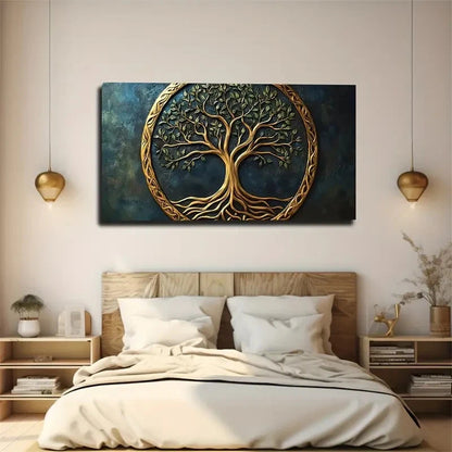 Dark Blue Background Perfect Wall Art Canvas Office Home Room Framed 120x60cm